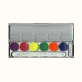 Kryolan aquacolor dayglow Palette 6 cols 3ml